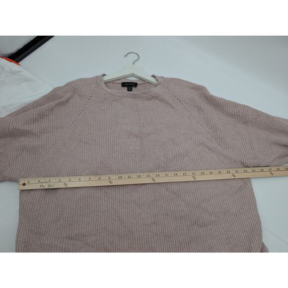 Ann Taylor Oversized XS S Cashmere Lagenlook Blush Short Sleeve Sweater Career - Picture 5 of 8